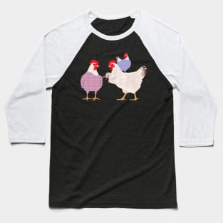 Chicken Knitting Baseball T-Shirt